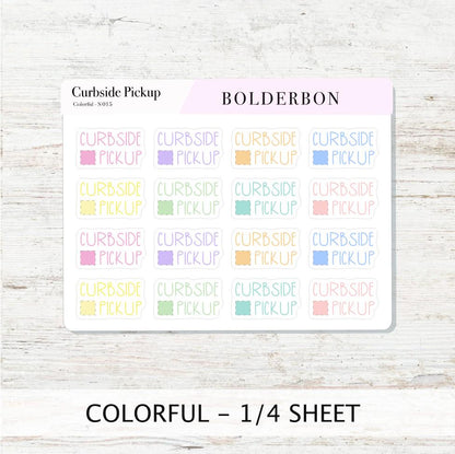 CURBSIDE PICKUP || Cute Planner Stickers