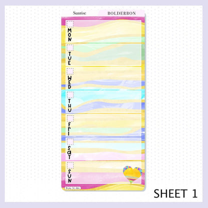 SUNRISE || Hobonichi Weeks Planner Sticker Kit