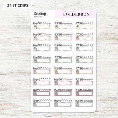AESTHETIC READING Stickers || Book Review Tracker, Star Rating Stickers