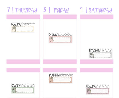 AESTHETIC READING Stickers || Book Review Tracker, Star Rating Stickers