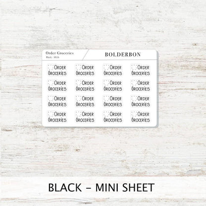 ORDER GROCERIES || Functional Planner Stickers