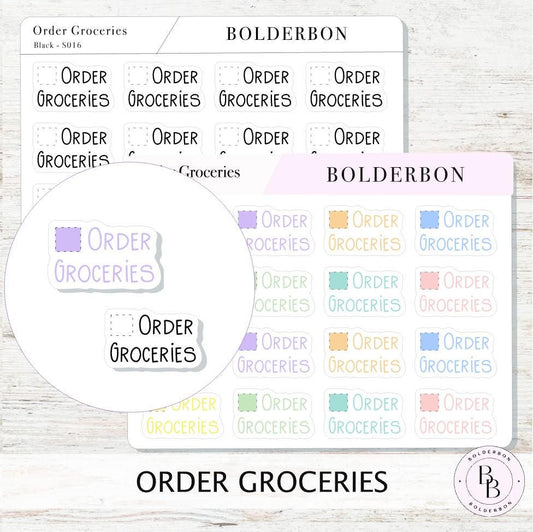 ORDER GROCERIES || Functional Planner Stickers