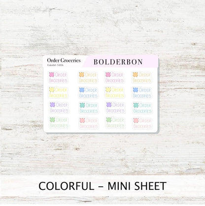 ORDER GROCERIES || Functional Planner Stickers