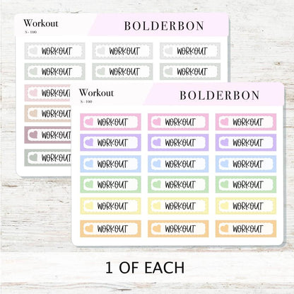 WORKOUT || Functional Planner Stickers