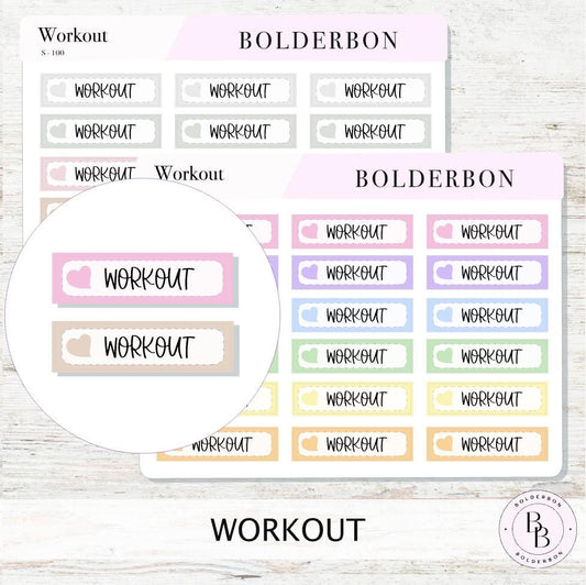 WORKOUT || Functional Planner Stickers