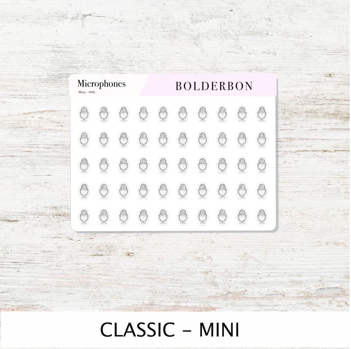 MICROPHONE Stickers || Cute Podcast, YouTube + Voiceover Icon Labels for Planners, Journals, or Content Creators