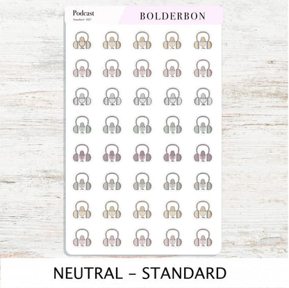 PODCAST Stickers || Podcasting, YouTube + Voiceover Icon Labels for Planners, Journals, or Content Creators