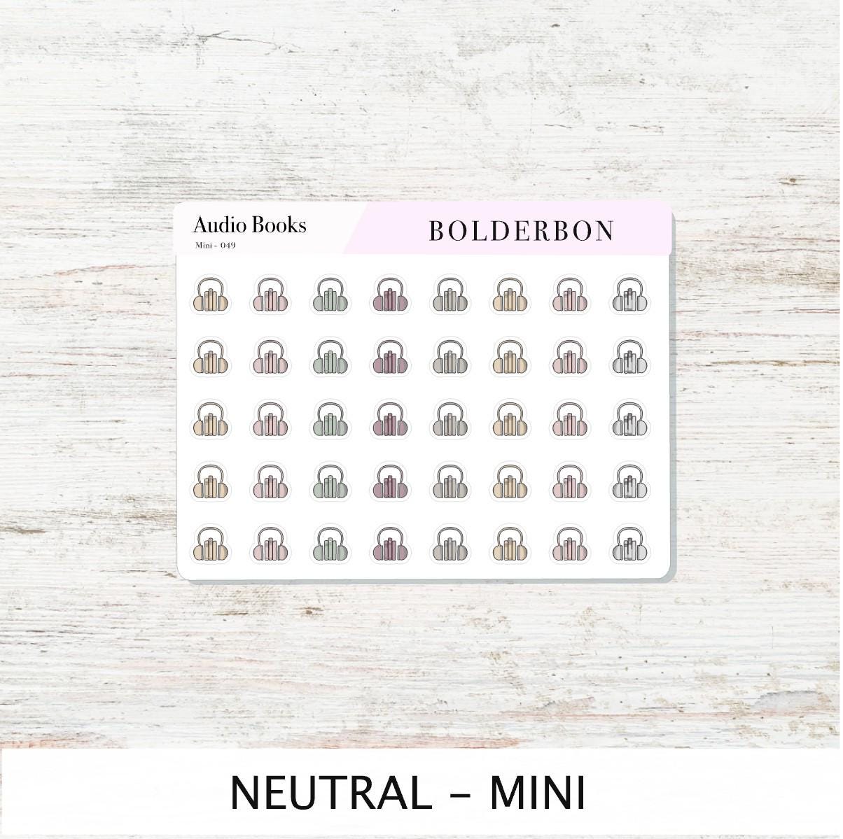 AUDIO BOOKS Stickers || Cute, Aesthetic and Classic Icon Labels, Listening To for Planners, Journals