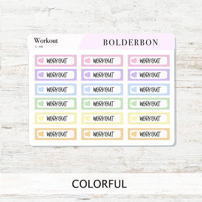 WORKOUT || Functional Planner Stickers