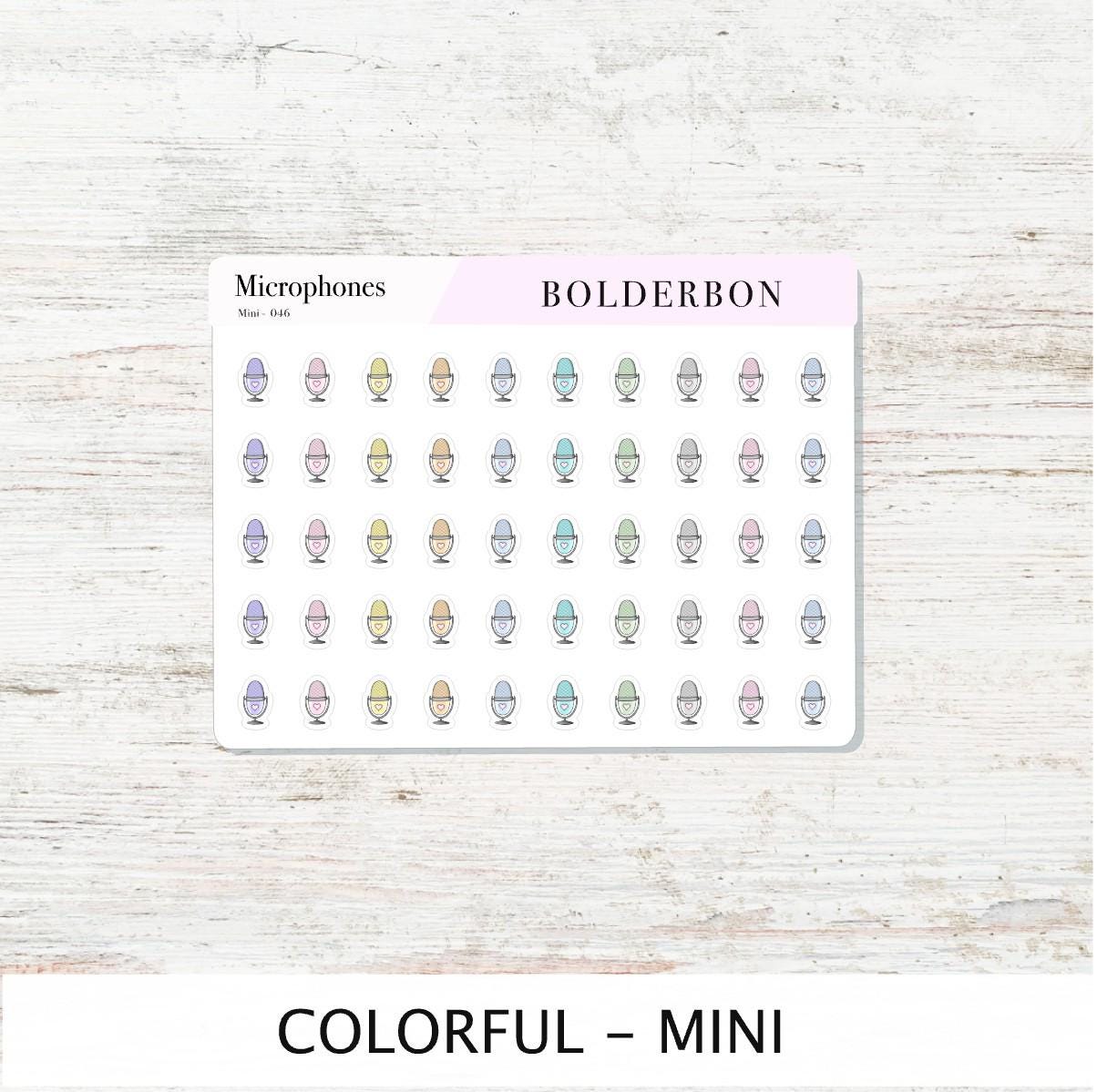 MICROPHONE Stickers || Cute Podcast, YouTube + Voiceover Icon Labels for Planners, Journals, or Content Creators