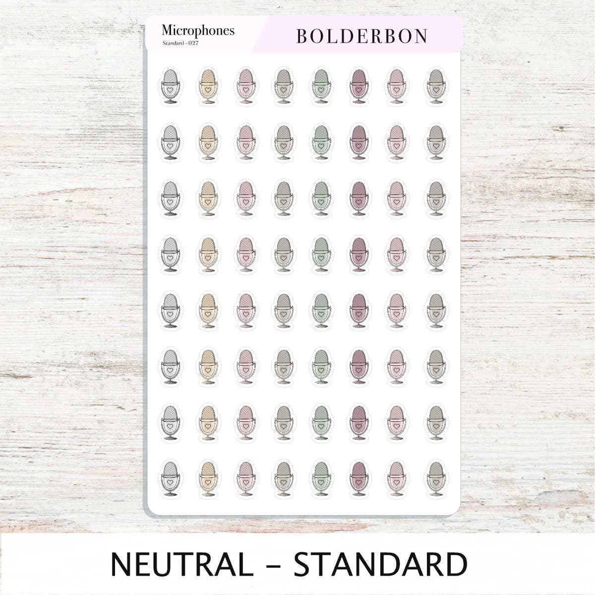 MICROPHONE Stickers || Cute Podcast, YouTube + Voiceover Icon Labels for Planners, Journals, or Content Creators