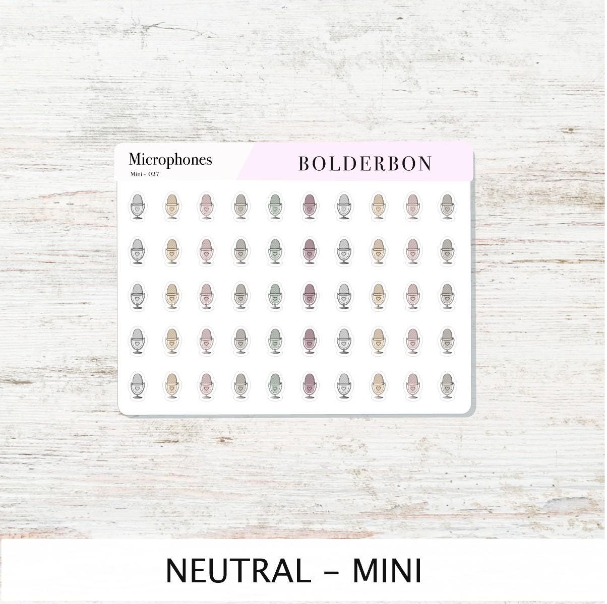 MICROPHONE Stickers || Cute Podcast, YouTube + Voiceover Icon Labels for Planners, Journals, or Content Creators