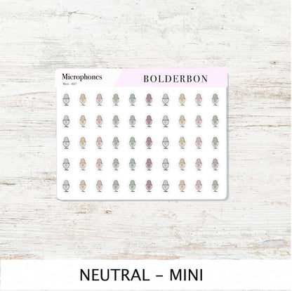 MICROPHONE Stickers || Cute Podcast, YouTube + Voiceover Icon Labels for Planners, Journals, or Content Creators