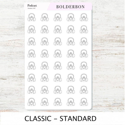 PODCAST Stickers || Podcasting, YouTube + Voiceover Icon Labels for Planners, Journals, or Content Creators