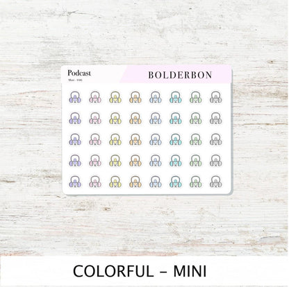 PODCAST Stickers || Podcasting, YouTube + Voiceover Icon Labels for Planners, Journals, or Content Creators
