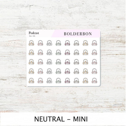 PODCAST Stickers || Podcasting, YouTube + Voiceover Icon Labels for Planners, Journals, or Content Creators