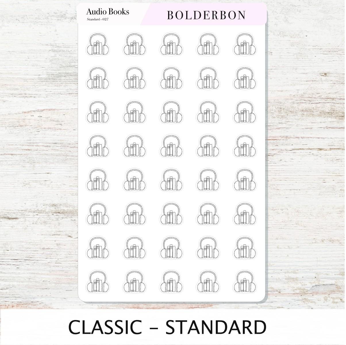 AUDIO BOOKS Stickers || Cute, Aesthetic and Classic Icon Labels, Listening To for Planners, Journals