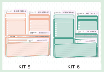 7x9 Notes Kit EC Colors || For 2025/2026 Erin Condren Planners • Dashboard • Vertical • Daily Duo • Hourly • Compact Vertical • Horizontal