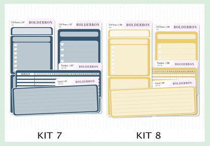 7x9 Notes Kit EC Colors || For 2025/2026 Erin Condren Planners • Dashboard • Vertical • Daily Duo • Hourly • Compact Vertical • Horizontal