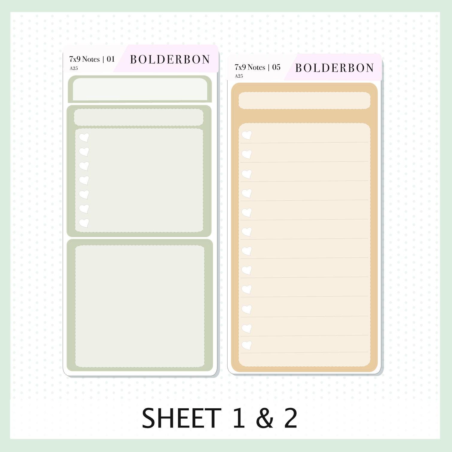7x9 Notes Kit EC Bouquet || For 2025/2026 Erin Condren Planners • Dashboard • Vertical • Daily Duo • Hourly • Compact Vertical • Horizontal