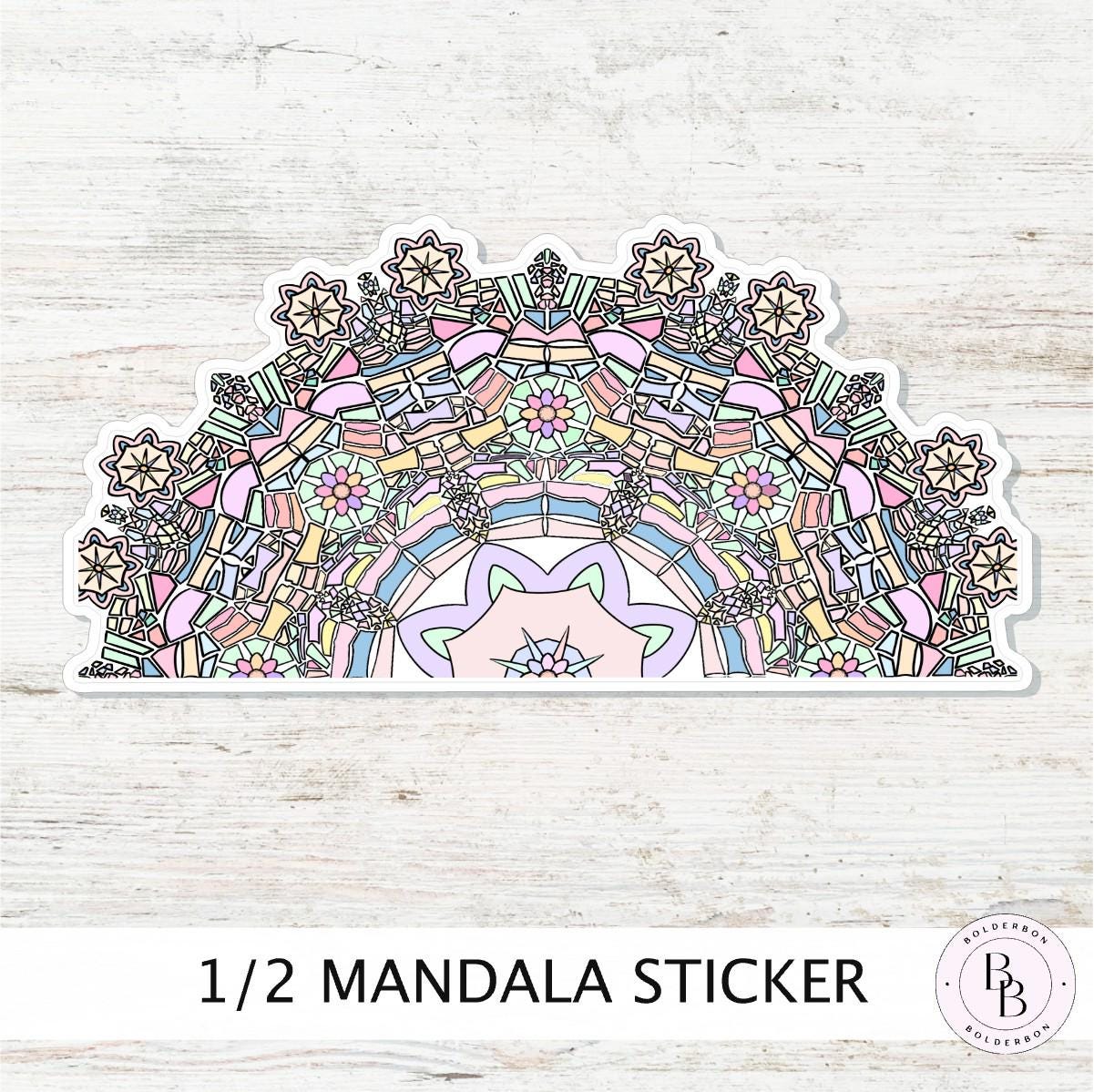 HALF MANDALA Stickers || 3 Sizes Available