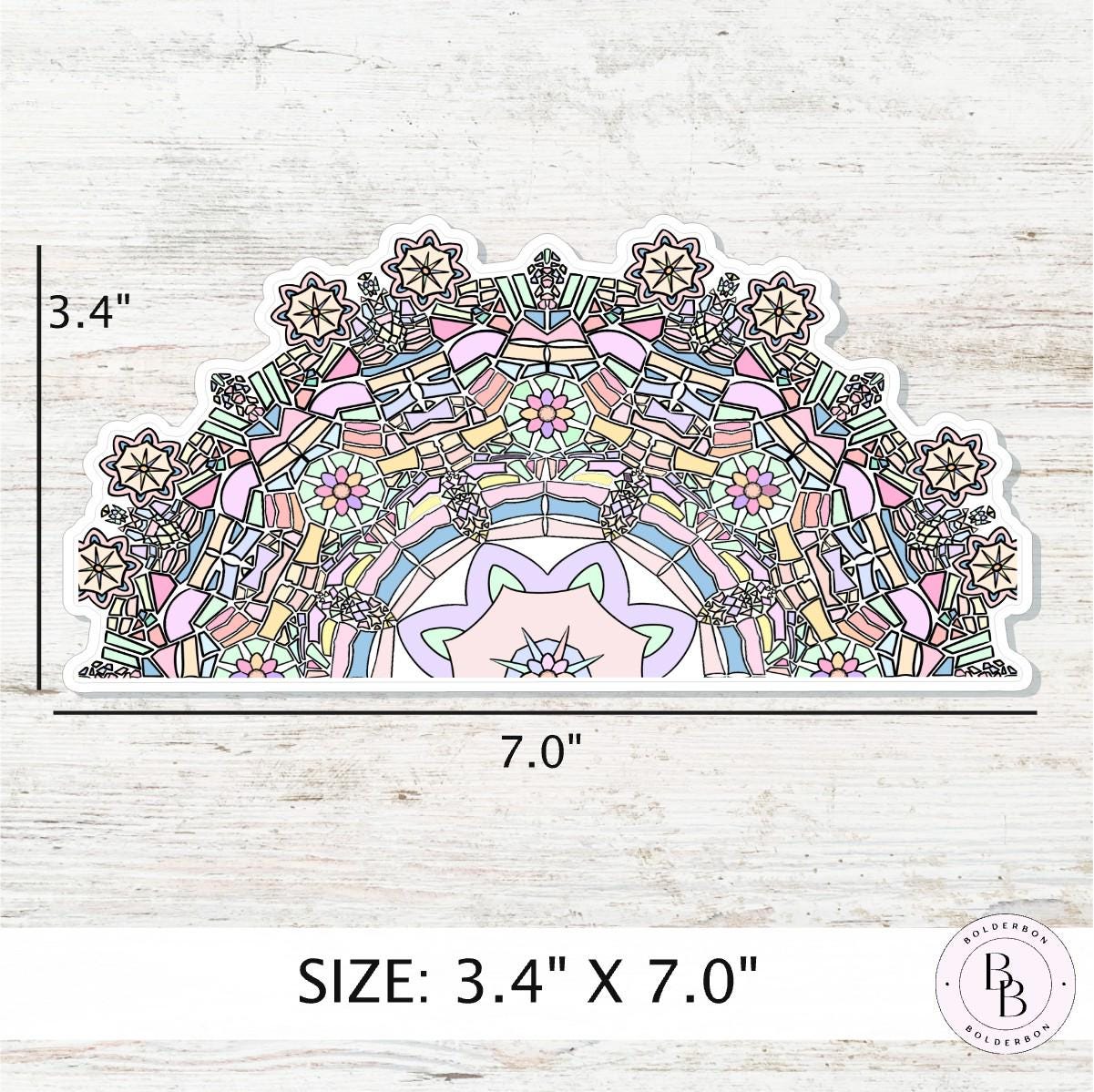 HALF MANDALA Stickers || 3 Sizes Available