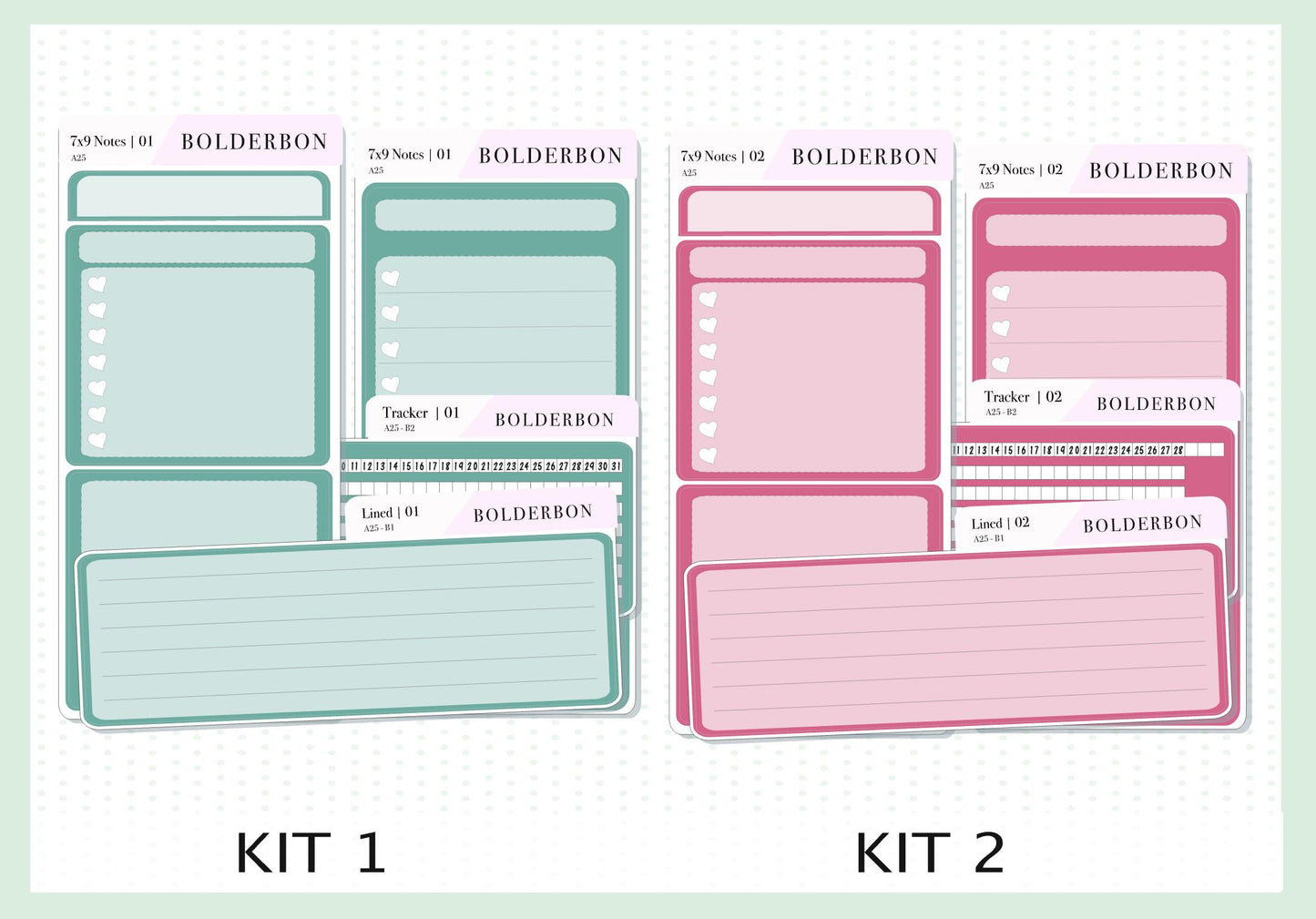 7x9 Notes Kit EC Colors || For 2025/2026 Erin Condren Planners • Dashboard • Vertical • Daily Duo • Hourly • Compact Vertical • Horizontal