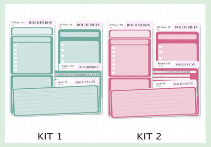 7x9 Notes Kit EC Colors || For 2025/2026 Erin Condren Planners • Dashboard • Vertical • Daily Duo • Hourly • Compact Vertical • Horizontal