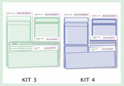 7x9 Notes Kit EC Colors || For 2025/2026 Erin Condren Planners • Dashboard • Vertical • Daily Duo • Hourly • Compact Vertical • Horizontal