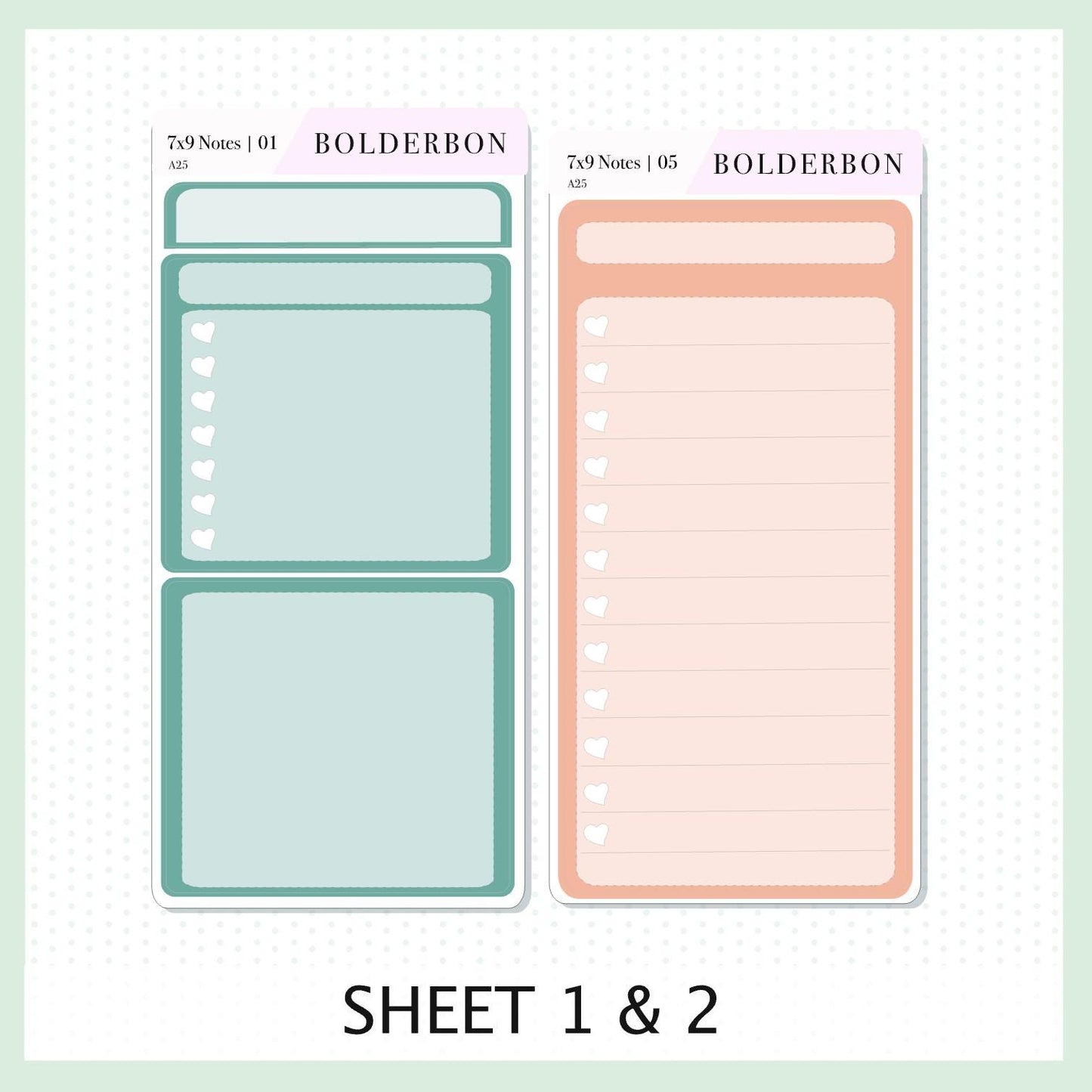 7x9 Notes Kit EC Colors || For 2025/2026 Erin Condren Planners • Dashboard • Vertical • Daily Duo • Hourly • Compact Vertical • Horizontal