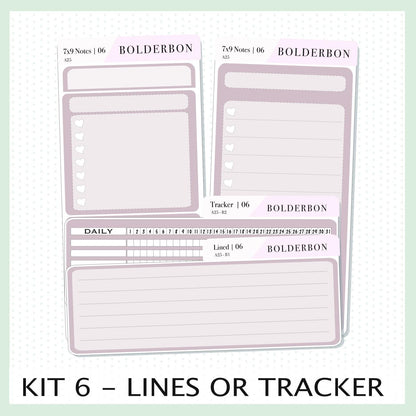 7x9 Notes Kit EC Bouquet || For 2025/2026 Erin Condren Planners • Dashboard • Vertical • Daily Duo • Hourly • Compact Vertical • Horizontal