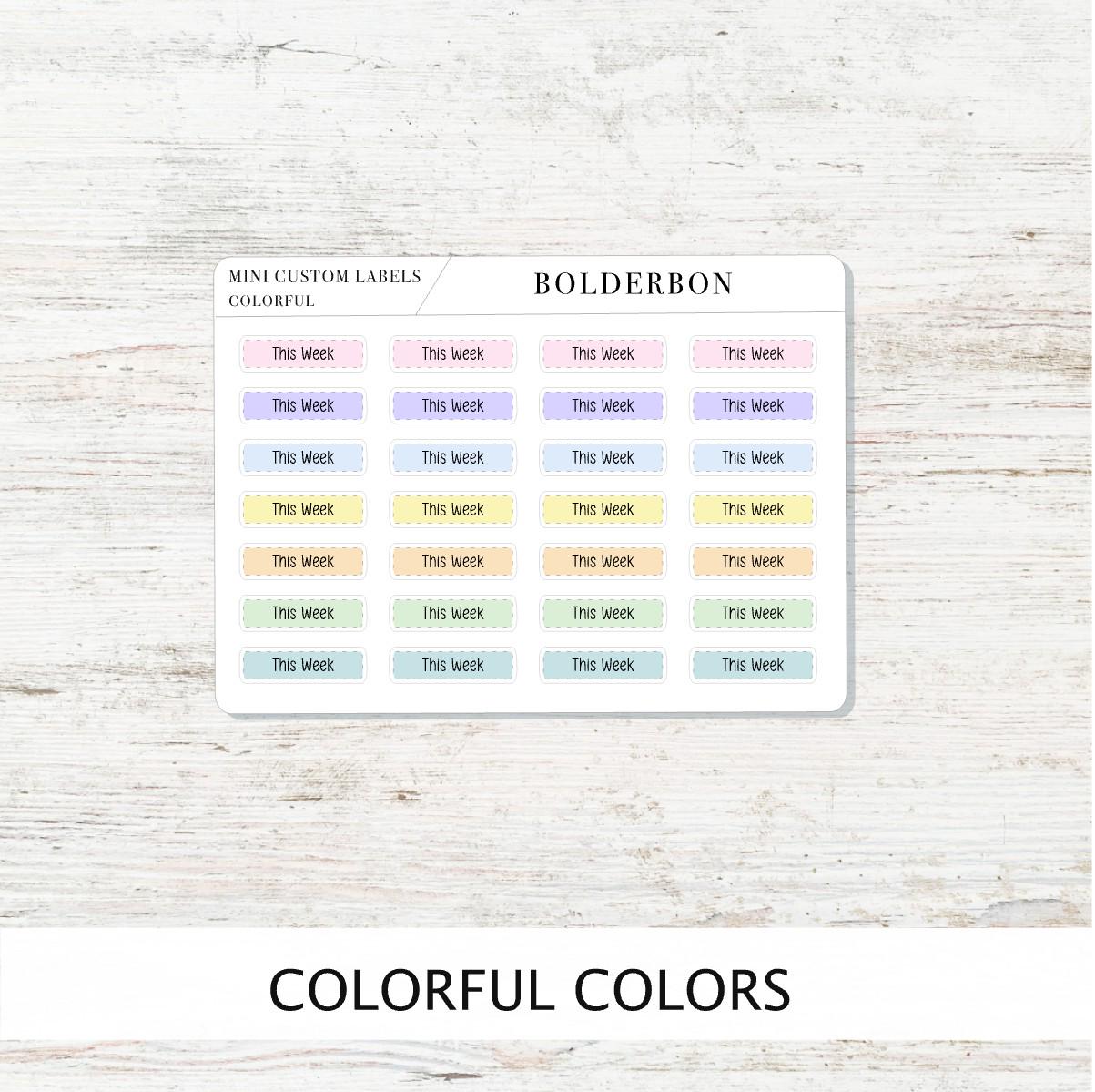 CUSTOM MINI LABELS Text Stickers || Functional Stickers for School Subjects, Teacher, Work, & Organizing, Academic Planner, Personalized