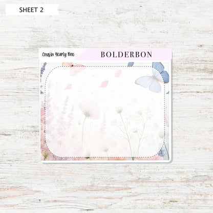 2026 HOBONICHI COUSIN Yearly View || Meadow Calendar Stickers, Year At A Glance, A5 Monthly Header Stickers