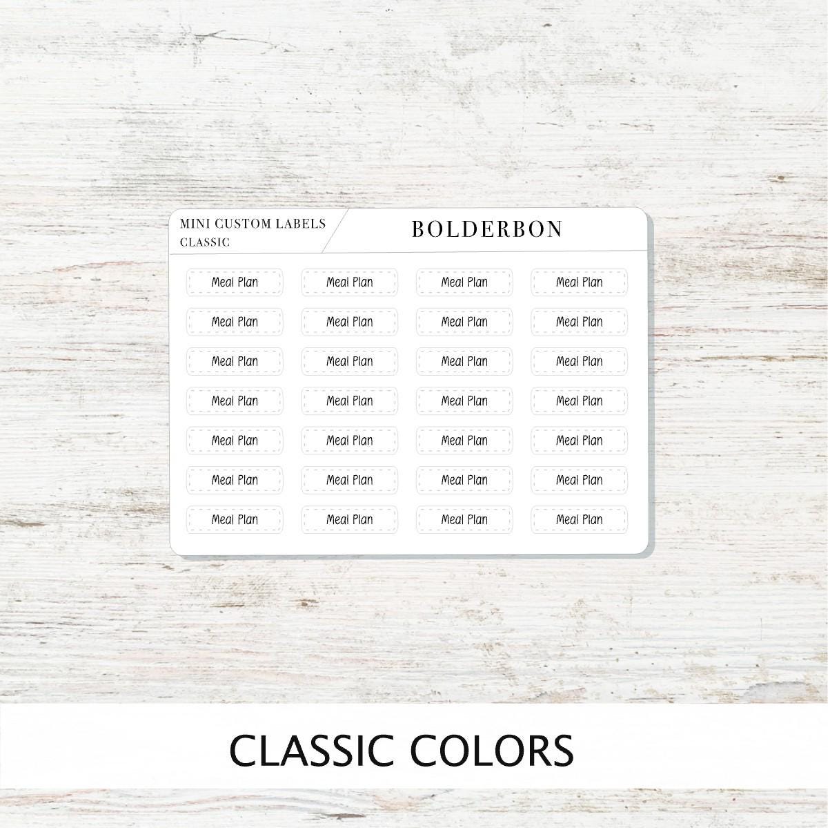 CUSTOM MINI LABELS Text Stickers || Functional Stickers for School Subjects, Teacher, Work, & Organizing, Academic Planner, Personalized