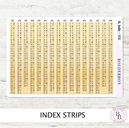 2026 A6 HOBONICHI Index - Marigold || Monthly Headers, Calendar Stickers, Year At A Glance, Hobonichi Techo Original, Hon, Avec, Day Free