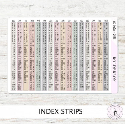 2026 A6 HOBONICHI Index - Aesthetic || Monthly Headers, Calendar Stickers, Year At A Glance, Hobonichi Techo Original, Hon, Avec, Day Free