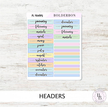 2026 A6 HOBONICHI Index - Colorful || Monthly Headers, Calendar Stickers, Year At A Glance, Hobonichi Techo Original, Hon, Avec, Day Free