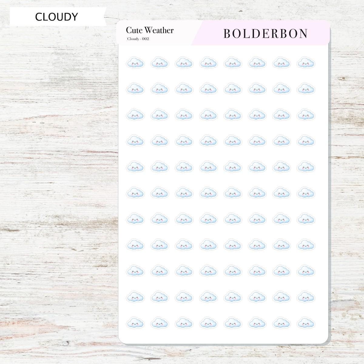 Cute Weather Icons || Planner Stickers, Colorful, Forecast Stickers