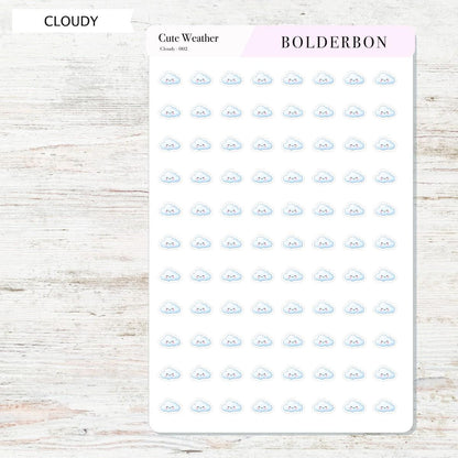 Cute Weather Icons || Planner Stickers, Colorful, Forecast Stickers