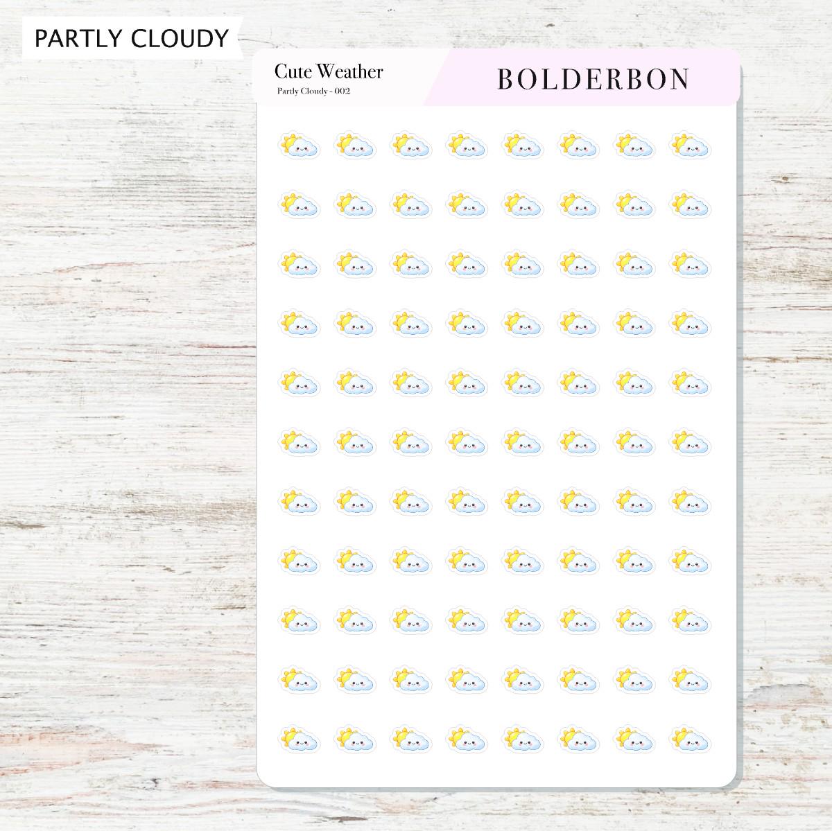 Cute Weather Icons || Planner Stickers, Colorful, Forecast Stickers