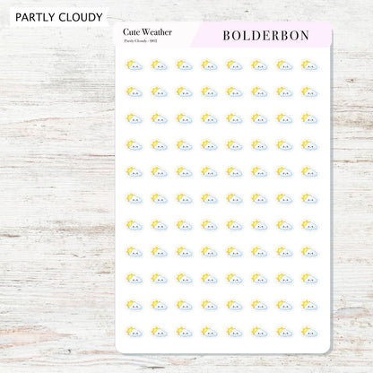 Cute Weather Icons || Planner Stickers, Colorful, Forecast Stickers