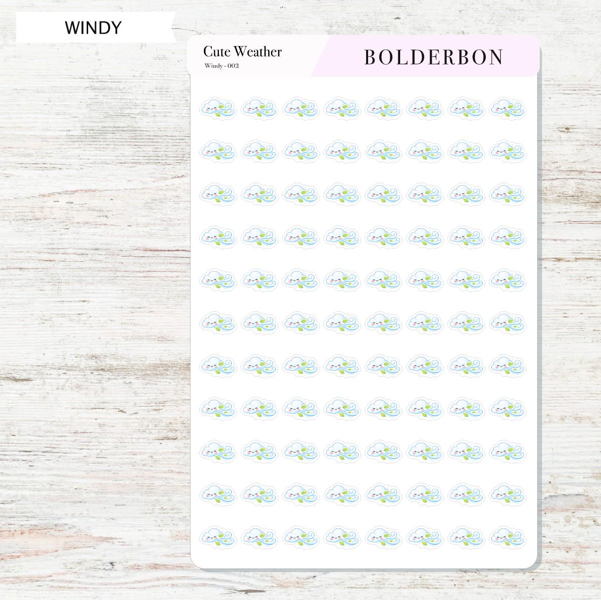 Cute Weather Icons || Planner Stickers, Colorful, Forecast Stickers