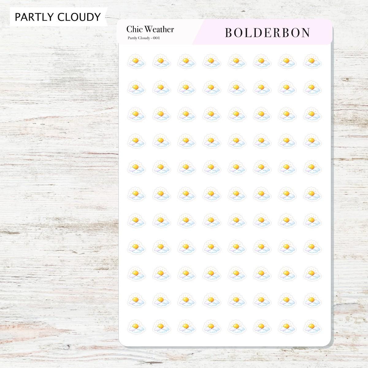Chic Weather Icons || Planner Stickers, Elegant, Forecast Stickers