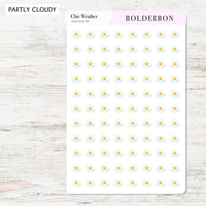 Chic Weather Icons || Planner Stickers, Elegant, Forecast Stickers