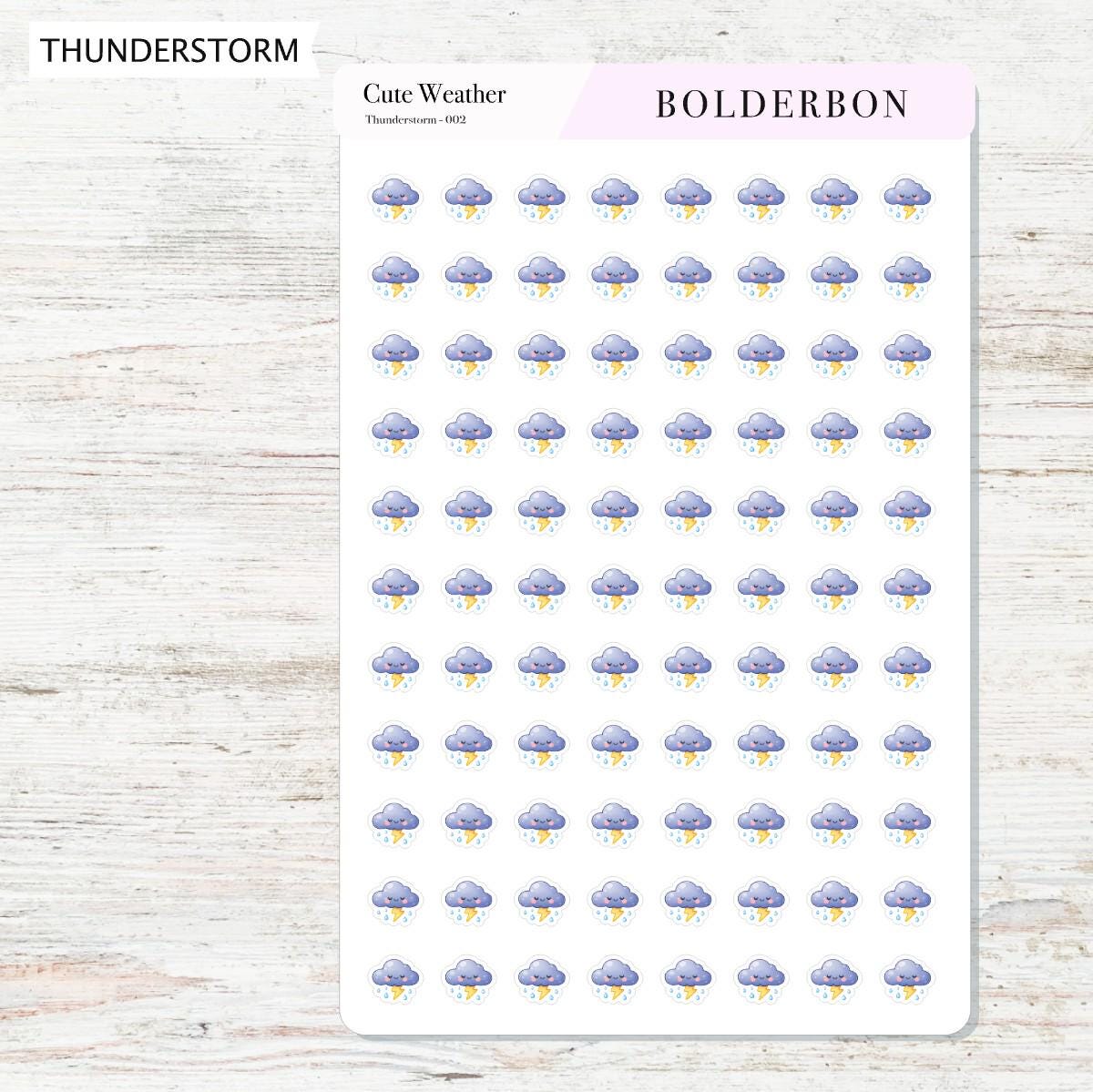 Cute Weather Icons || Planner Stickers, Colorful, Forecast Stickers