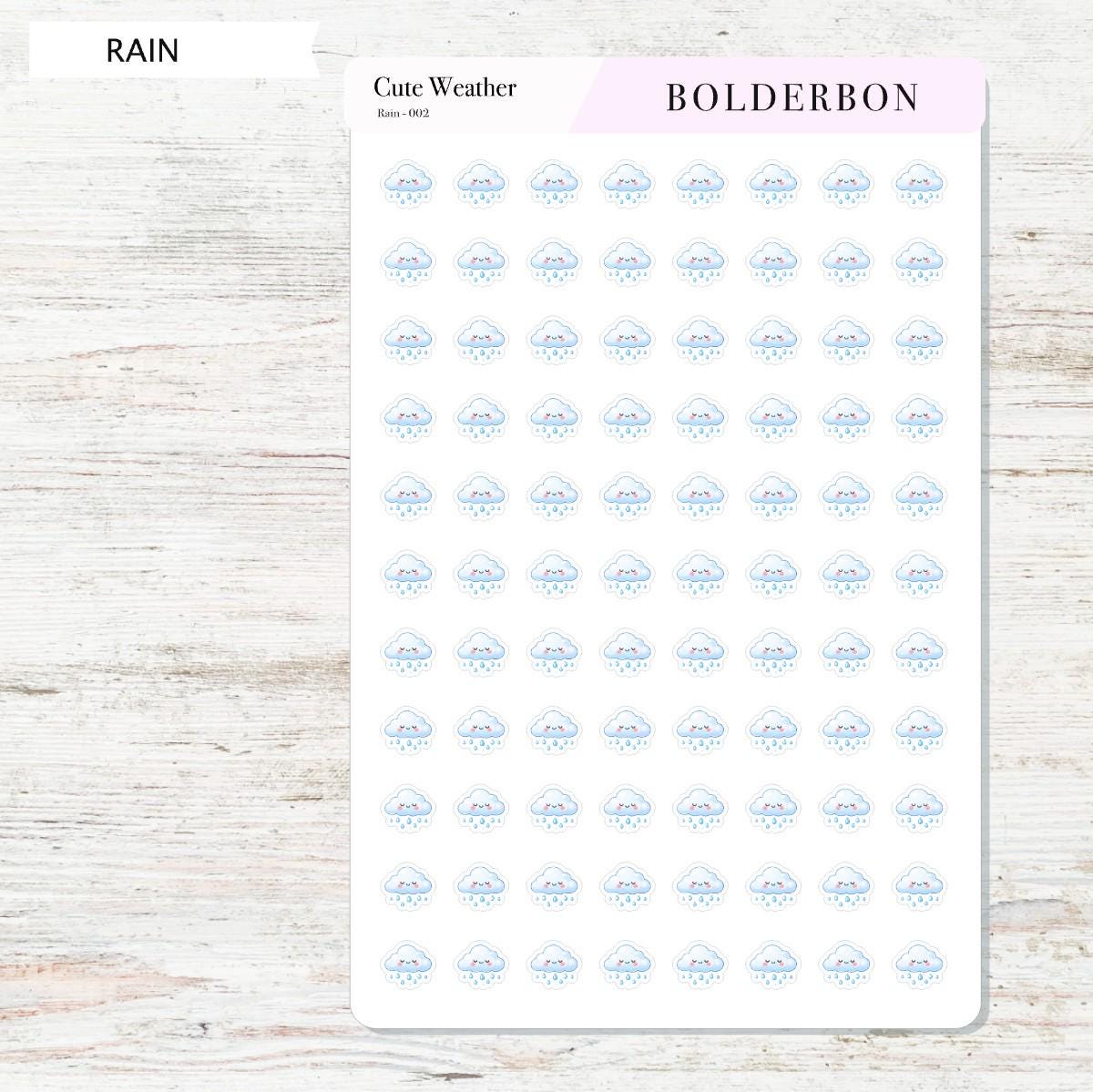 Cute Weather Icons || Planner Stickers, Colorful, Forecast Stickers