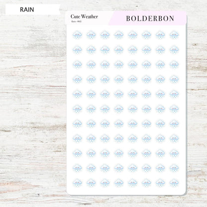 Cute Weather Icons || Planner Stickers, Colorful, Forecast Stickers