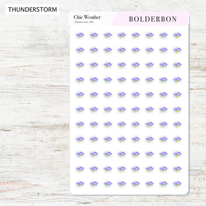 Chic Weather Icons || Planner Stickers, Elegant, Forecast Stickers