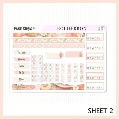 Peach Blossom • Erin Condren A5 Weekly Dashboard Kit