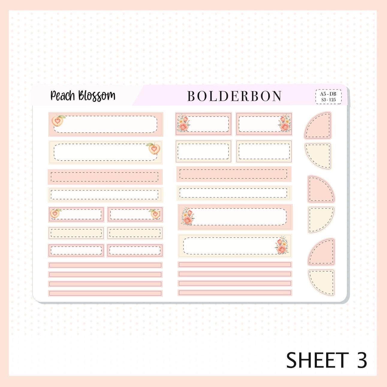 Peach Blossom • Erin Condren A5 Weekly Dashboard Kit